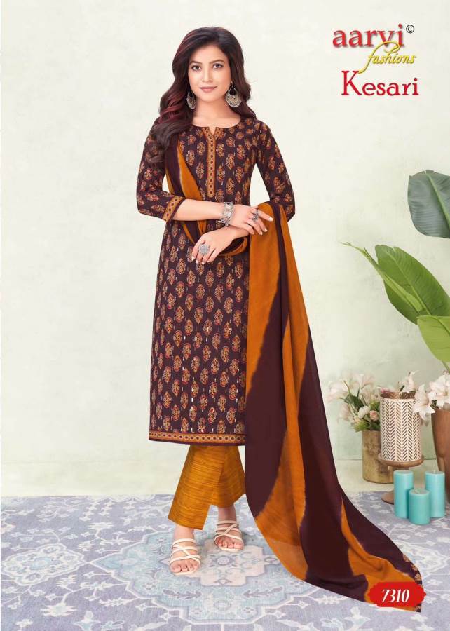 Kesari Vol 1 By Aarvi Pure Cotton Printed Kurti With Bottom Dupatta Wholesale Online